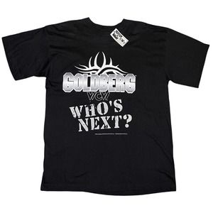 Vintage 1998 Goldberg WCW "Who's Next?" The Planet Inc. Tag T-Shirt L NEW NWT